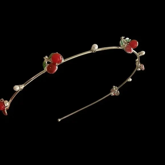 FREE PEOPLE Pearl Cherry gold headband | NWOT - Picture 2 of 6